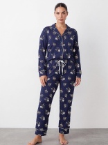 Пижама женская "Navy Floral Viscose Plus Size" Пижама женская "Navy Floral Viscose Plus Size"