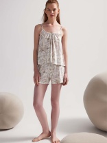 Пижама женская "Beige Flower Viscose"